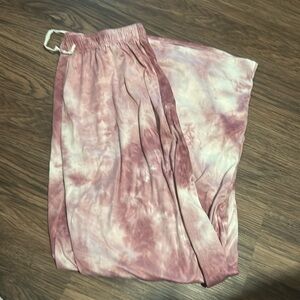 Pink and white tie dye lounge pants
